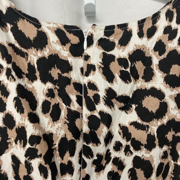 ASHLEY STEWART multicolor animal print empire waist midi a-line dress 14 - Picture 9 of 9
